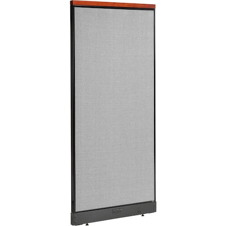 Interion By Global Industrial Interion Deluxe Electric Office Partition Panel, 36-1/4inW x 77-1/2inH, Gray 277544EGY